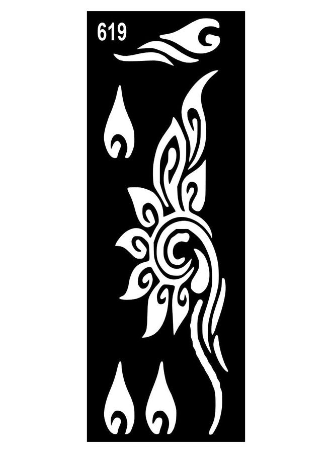 Komstec Traditional Motif Mehndi Sticker for Learning Hand Design Basics - Image 1